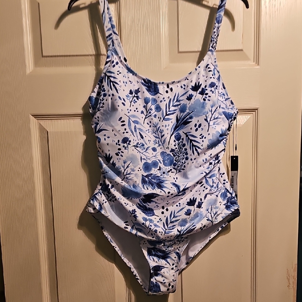 Floral Blue Womens Swimwear